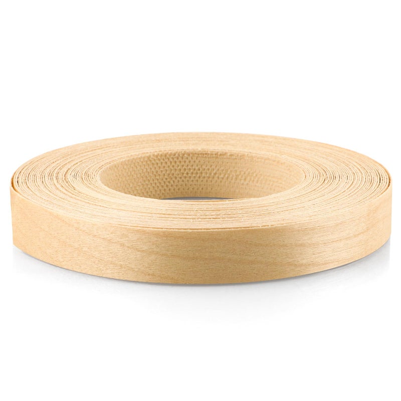 Skelang Birch Wood Veneer Edgebanding Preglued 3/4" x50', Flexible Wood Tape with Hot Melt Adhesive for Shelving, Cabinet, Furniture - Image 1